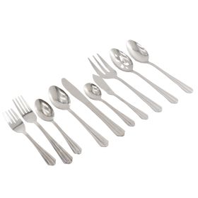 Gibson Taquan 45 Piece Stainless Steel Flatware Set in Silver