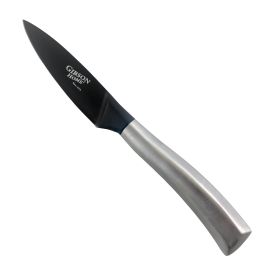 Gibson Home Opus 3.5 Inch. Stainless Steel Paring Knife with Black Blade