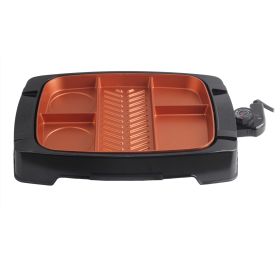 Brentwood Multi-Portion Electric Indoor Grill with Non-Stick Copper Coating