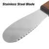 8 Pack Stainless Steel Straight Edge Wide Butter Spreader with Wood Handle, DaKuan Sandwich Cream Cheese Condiment Knives 5 Inch