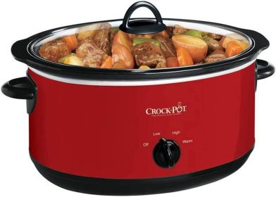 Crock-Pot Large 8 Quart Express Crock Slow Cooker and Food Warmer, Red