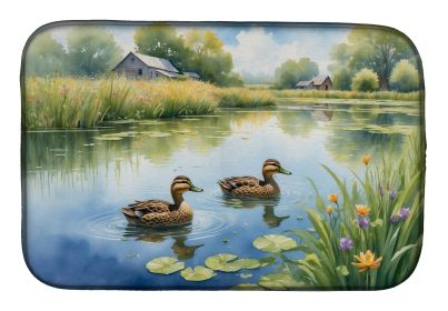 Mother Duck Dish Drying Mat Absorbent Dish Drying Mat Pad for Kitchen Counter Dish Drainer Mat for Countertop, 14 x 21", Multicolor