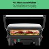 Chefman 3-in-1 Electric Indoor Panini Press & Grill, 4-Slice Sandwich Press, Opens 180Â° for Grilling