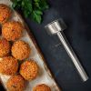 1pc Stainless Steel Salad Sandwich Spoon; Meatball Making Mold; Household Small Meatball Ball Press Tool 1.61inch