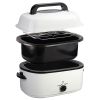 Kitchen White 20 QT Stainless Steel Chicken Electric Turkey Roaster With See-through Lid