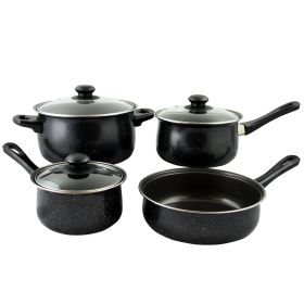 Gibson Home Casselman 7 Piece Cookware Set (Option: Bakelite Handle, Color: Black)