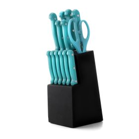 MegaChef 14 Piece Cutlery Set (Color: Teal)