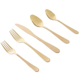 Gibson Home Stravidia 20 Piece Flatware Set Stainless Steel (Color: Gold)