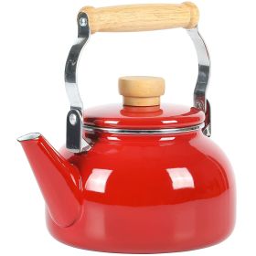 Mr. Coffee Quentin 1.5 Quart Tea Kettle With Fold Down Handle (Color: Red)