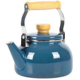 Mr. Coffee Quentin 1.5 Quart Tea Kettle With Fold Down Handle (Color: Blue)