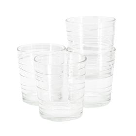 Gibson Home 4 Piece, 13 Ounce Double Old-Fashioned Glassware Set (Option: Swirl)