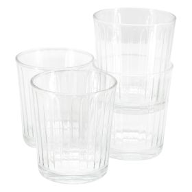 Gibson Home Moonstone 4 Piece Glass Set (Option: Double Old-Fashioned, Build: 13.5 Ounce)