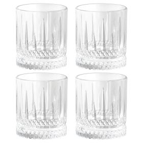 Gibson Home Embossed 4 Piece,13 Ounce Double Old Fashioned Glassware Set (Option: Iceberg)