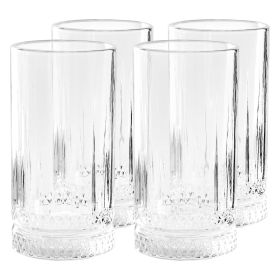 Gibson Home 4 Piece, 16 Ounce Glass Tumbler Set (Option: Iceberg Embossed)