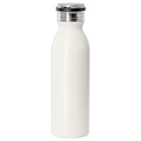 Gibson Home Marina Stainless Steel Thermal with Acrylic Lid (Option: 20oz, Bottle, Color: Cream)