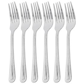 Gibson Home Tustin 6 Piece Stainless Steel Dinner Flatware Set (Option: Fork, Color: Silver)