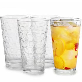 Gibson Home Great Foundations 4 Piece 16oz Tumbler Set (Option: Square Pattern)