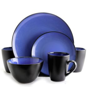 Gibson Elite Soho Lounge 16-Piece Dinnerware Set (Color: BlueOptionRound)