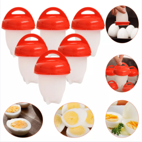 3pcs/6pcs Non-stick Silicone Egg Cup; Cooking Cooker Kitchen Baking Gadget Pan Separator Steamed Egg Cup; Egg Poachers Cooker Accessories (Color: 3PCS)