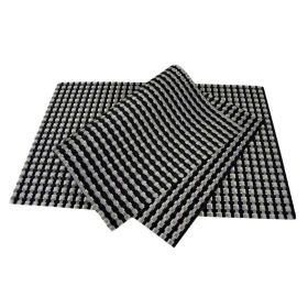 4 Pcs Non-slip Protection Table Mats Dining Placemats PVC Placemats Woven Placemats Coffee Shop Mats (Color: Black and White)