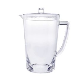 2.75 Quarts Water Pitcher with Lid, Unbreakable Plastic Pitcher, Drink Pitcher, Juice Pitcher with Spout BPA Free (Design: Oval Halo)