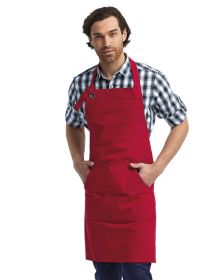 Unisex "Calibre" Heavy Cotton Canvas Pocket Apron - BLACK - OS (Color: Red, size: OS)