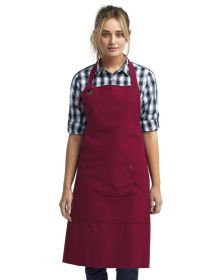 Unisex "Calibre" Heavy Cotton Canvas Pocket Apron - BLACK - OS (Color: BURGUNDY, size: OS)