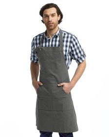 Unisex "Calibre" Heavy Cotton Canvas Pocket Apron - BLACK - OS (Color: DARK GREY, size: OS)