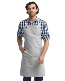 Unisex "Calibre" Heavy Cotton Canvas Pocket Apron - BLACK - OS (Color: Silver, size: OS)