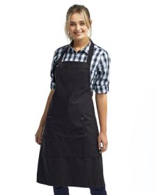 Unisex "Calibre" Heavy Cotton Canvas Pocket Apron - BLACK - OS (Color: Black, size: OS)