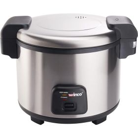 Winco Commercial-Grade Electric Rice Cooker with Hinged Cover, 30 Cup (size: 100 Cup)