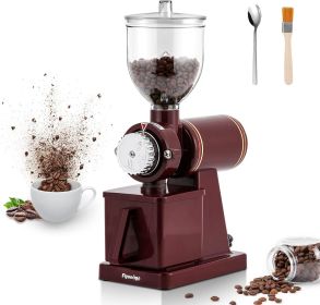 Coffee Grinder with Hopper Adjustable Grind, Electric Espresso Grinder Commercial & Homeuse, Coffee Bean Grinder (Color: Red)