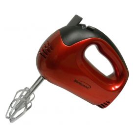 Brentwood 5-Speed Hand Mixer (Color: Red)