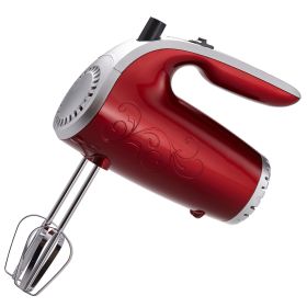 Brentwood 5 Speed Hand Mixer (Color: Red)