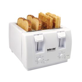 Better Chef 4 Slice Dual Control Toaster (Color: White)