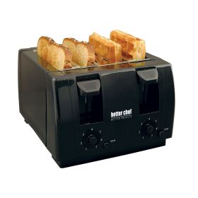 Better Chef 4 Slice Dual Control Toaster (Color: Black)