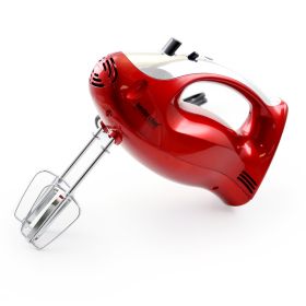 Better Chef Hand Mixer (Color: Red)