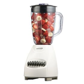 Brentwood 12-Speed Blender with Plastic Jar (Color: White)