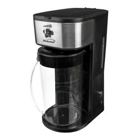 Brentwood Iced Tea and Coffee Maker with 64 Ounce Pitcher (Color: Black)