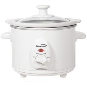 Brentwood 1.5 Quart Slow Cooker (Color: White)