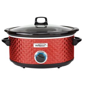 Brentwood Select 7 Quart Slow Cooker (Color: Red)