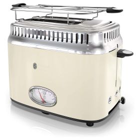 Russell Hobbs Retro Style 2 Slice Toaster (Color: Cream)