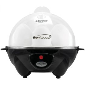 Brentwood Electric 7 Egg Cooker with Auto Shut Off (Color: Black)