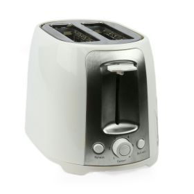 Brentwood 2 Slice Cool Touch Toaster (Color: White and Stainlees Steel)