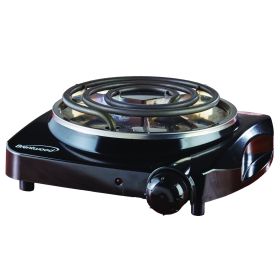 Brentwood Electric 1000 W Single Burner (Color: Black)