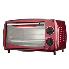 Brentwood 9-Liter (4 Slice) Toaster Oven Broiler (Color: Red)