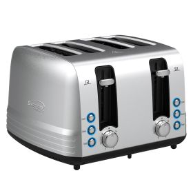 Brentwood Select Extra Wide Stainless Steel Toaster (Option: 4 Slot)